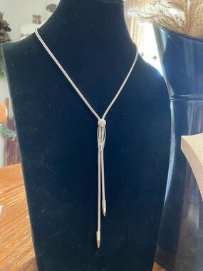 Silver Lariat Necklace